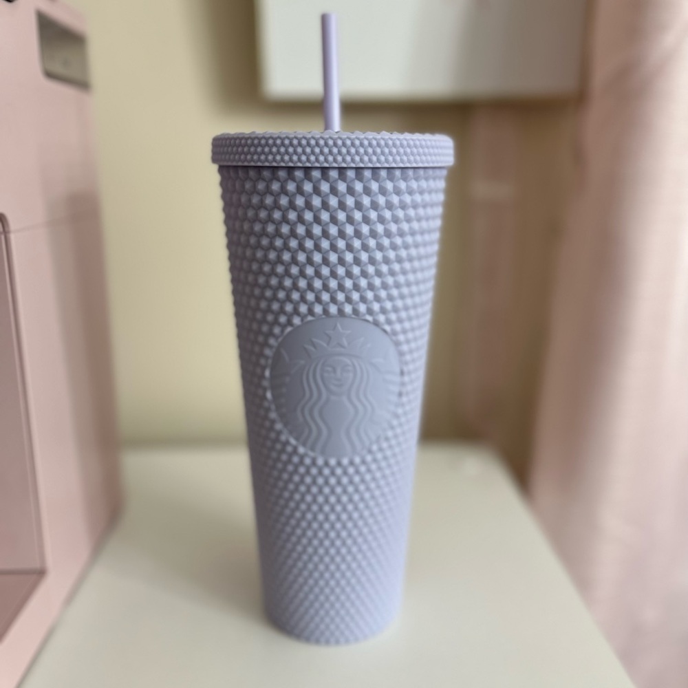 Starbucks lavender matte studded tumbler.